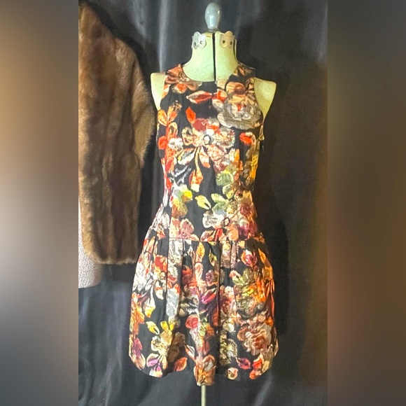 ๐ค Leifsdottir ๐ค Anthropologie Metallic Brocade Sleeveless Adeleta Dress XS 2 - Picture 3 of 13